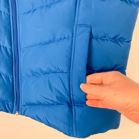 Lands End Blue Down Packable Puffer Vest - Picture 4 of 7